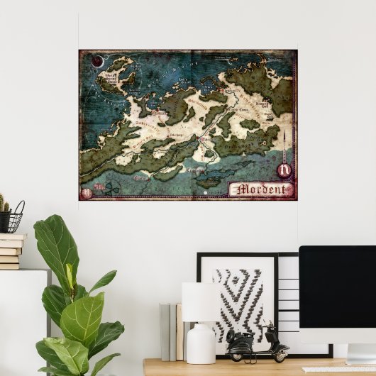 Geannoteerde plattegrond van ordent (Ravenloft) Poster (Thuiskantoor)