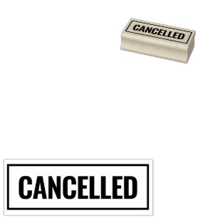 Geannuleerd modern border custom kantoor hout rubberstempel
