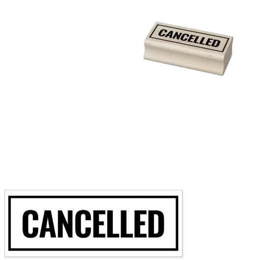 Geannuleerd modern border custom kantoor hout 	rubberstempel (Gestempeld)