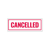 Geannuleerde moderne rode rand aangepaste kantoor  zelfinktende stempel (Design)