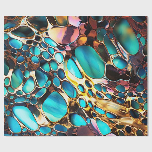 Geanodiseerd Metaalkunst Verpakkend Document Cadeaupapier (Vlak)