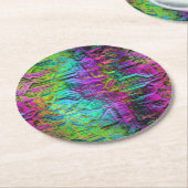 Geanodiseerd titanium: ronde kartonnen onderzetter (Gebogen)