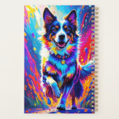 Géant coloré heureux jouant chien drôle, splash (Dos)