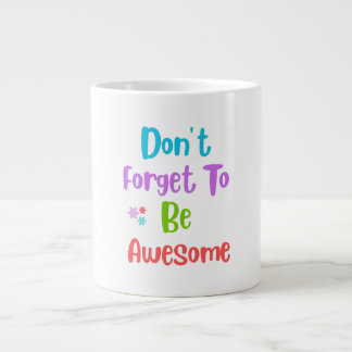 Géant mug à café avec citation colorée