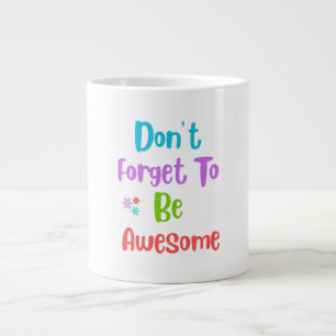 Géant mug à café avec citation colorée