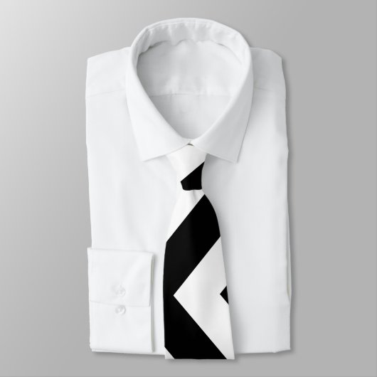 Géant noir et blanc Cravate vertical Chevron (Attaché)