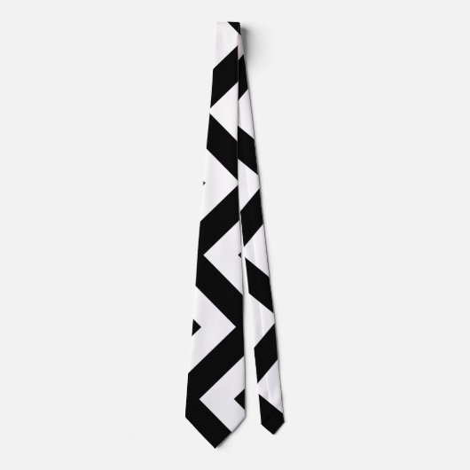 Géant noir et blanc Cravate vertical Chevron (Devant)