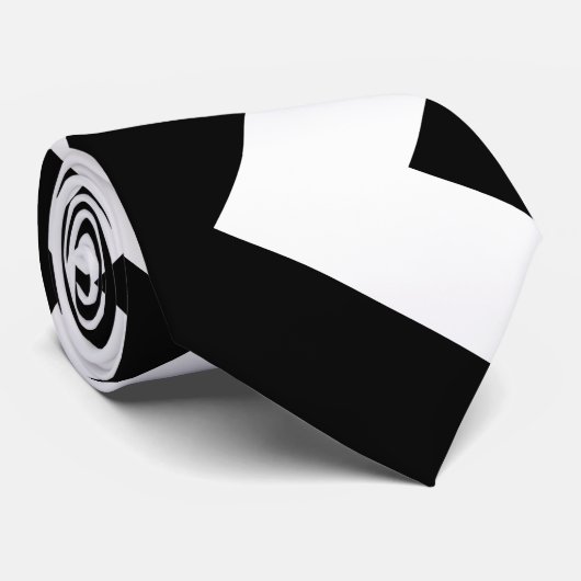 Géant noir et blanc Cravate vertical Chevron (Roulé)