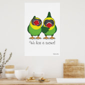 Géant 'Nous avons un secret ! ' Poster Lovebirds (Cuisine)
