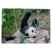 Géant Panda manger déjeuner Grand sac cadeau (Dos)