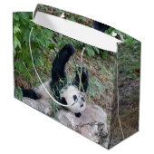 Géant Panda manger déjeuner Grand sac cadeau (Dos Angle)