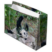Géant Panda manger déjeuner Grand sac cadeau (Devant Angle)