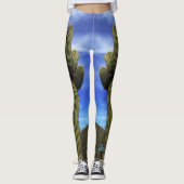 Géant Saguaro Cactus, Nom Personnalisé Leggings (Devant)