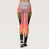 Géant Saguaro Cactus, Nom Personnalisé Leggings (Dos)