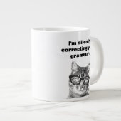 Géante Chat mignon avec la tasse drôle d'éléphant d'extra (Devant droit)