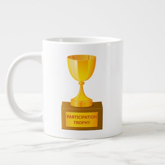 Géante Copie de trophée de participation sur la tasse (Gauche)