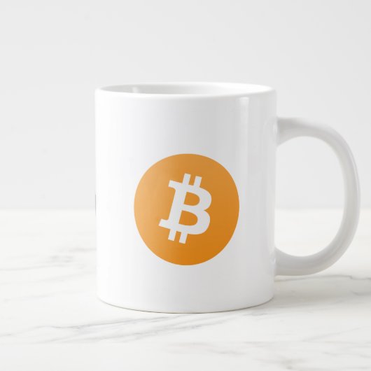 Géante Logo original Bitcoin Grosse tasse de café (Droite)