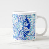 Géante tasse bleue de conception de mandala (Droite)