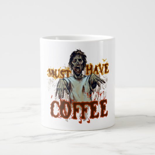 Géante Tasse de café de zombi de matin (Devant)