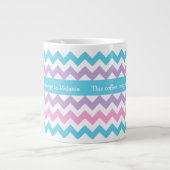 Géante Tasse de café enorme faite sur commande, chevrons (Devant)