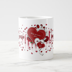 Géante Tasse de Saint-Valentin - coeurs XOXO