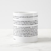 Géante Tasse d'éléphant d'adresse de Gettysburg (Devant)