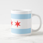 Géante Tasse d'éléphant de drapeau de Chicago (Droite)