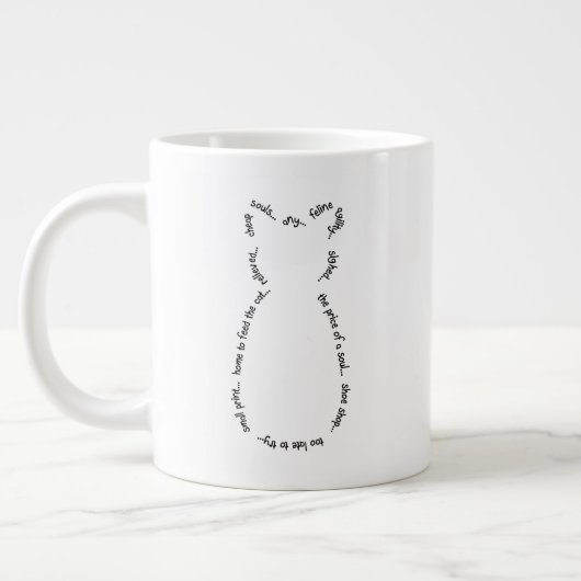 Géante Tasse d'éléphant d'histoire de chat (Gauche)