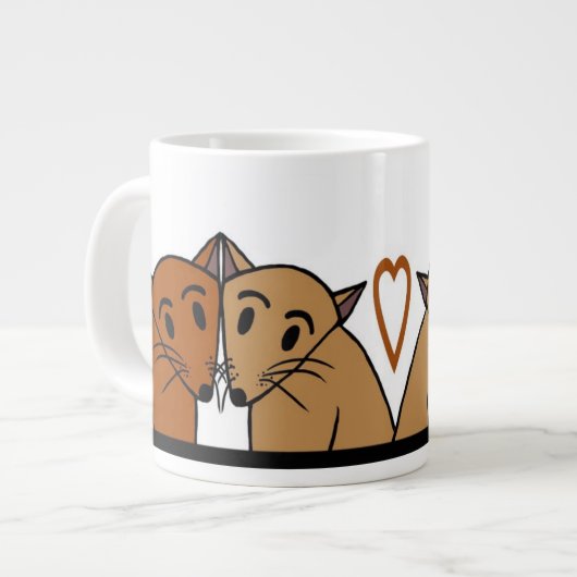 Géante Tasse mignonne de chats (Devant gauche)