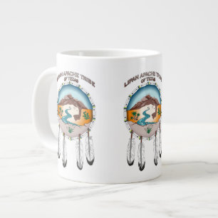 Géante Tribu de Lipan Apache tasse enorme blanche de 20