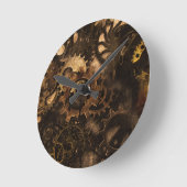 Gear Changer - Steampunk Gears & Cogs Ronde Klok (Hoek)