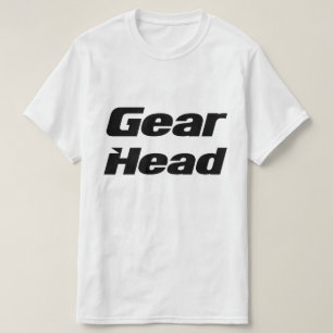 Gear Head Mannen T-shirt in wit