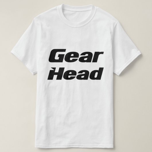 Gear Head Mannen T-shirt in wit (Design voorkant)