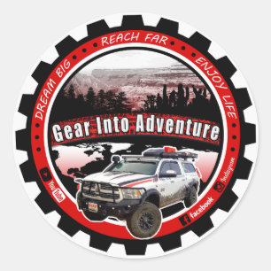 Gear in Adventure-ondersteuning 3 inch sticker
