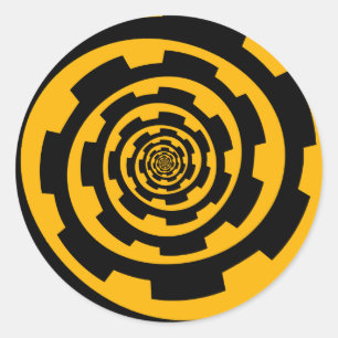 Gear Spiral Ronde Sticker