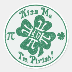 Gear van de Pi-Rish Party Ronde Sticker