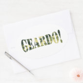 GEARDO! CAMO/CAMOUFLAGE OVALE STICKER (Envelop)