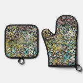 Geared Toward Abstract Art Design Lover  Ovenwant & Pannenlap Set (Voorkant)