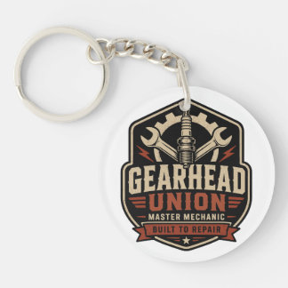 Gearhead Union monteur voor- en achterkant heren T Sleutelhanger