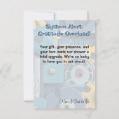 Gearing Up voor Baby - Bedankt Card (Achterkant)