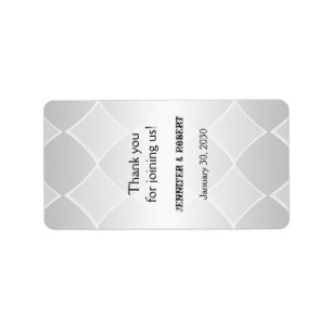 Gearled Grijs Diamant Bruiloft Lip Balm Label