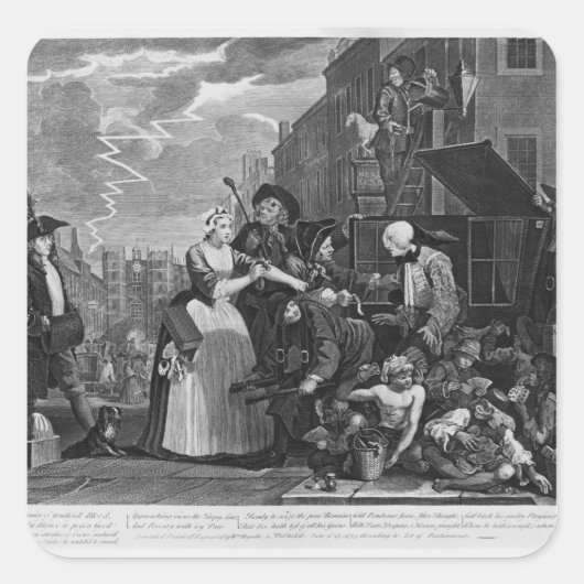 Gearresteerd voor Schuld Vierkante Sticker (Voorkant)