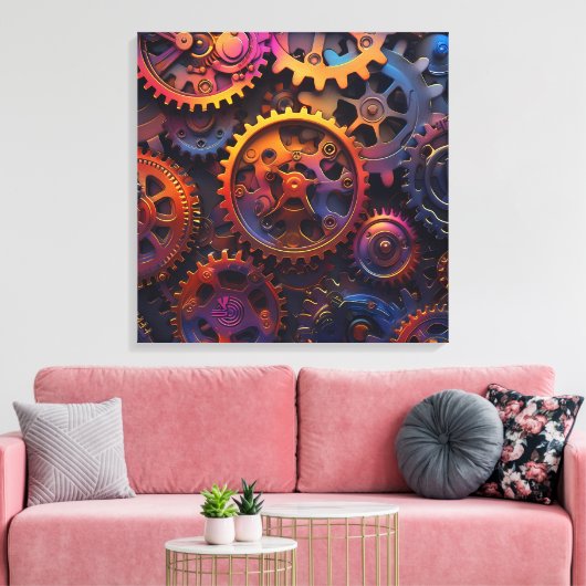 Gears Canvas Art Afdruk (Insitu (Woonkamer))