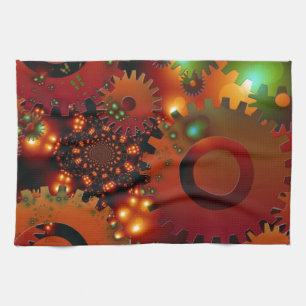Gears Clock Kantoor Design Digital Art Destiny Theedoek