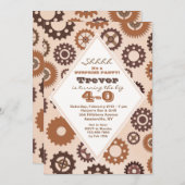 Gears mannelijke uitnodiging (Voorkant / Achterkant)