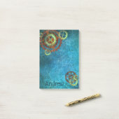 Gears Rusty Personnalisé Steampunk Post-It Notes (Sur un bureau)