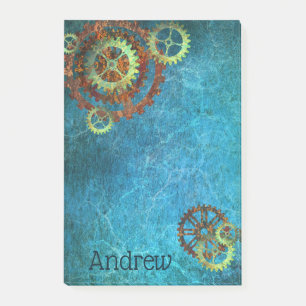 Gears Rusty Personnalisé Steampunk Post-It Notes