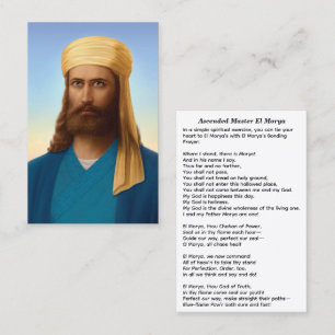 Geascendeerde Meester El Morya Heer van de Eerste  Visitekaartje
