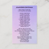 Geascendeerde Meester Saint Germain Visitekaartje (Achterkant)