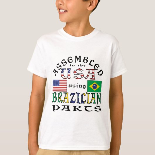 Geassembleerd in de VS met behulp van Braziliaanse T-shirt (Voorkant)